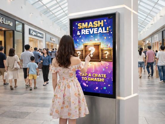 Interactive mall campaign built with qiksense to drive shopper participation, capture shopper data, and increase membership signups with clear analytics.