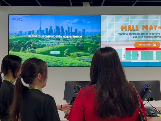 Interactive learning activity for Ngee Ann Polytechnic open house powered by qiksense.